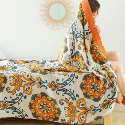 Cotton Blankets queen Size Summer air-conditioning blanket Sofa Pad Bohemian Dust Towel Blankets Bedspread cover