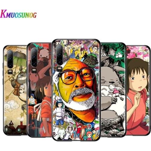 Cute Popular Anime Silicone Cover For Huawei P40 P30 P20 Pro P10 P9 P8 Lite E Plus 2019 2017 5G Black Soft Phone Case