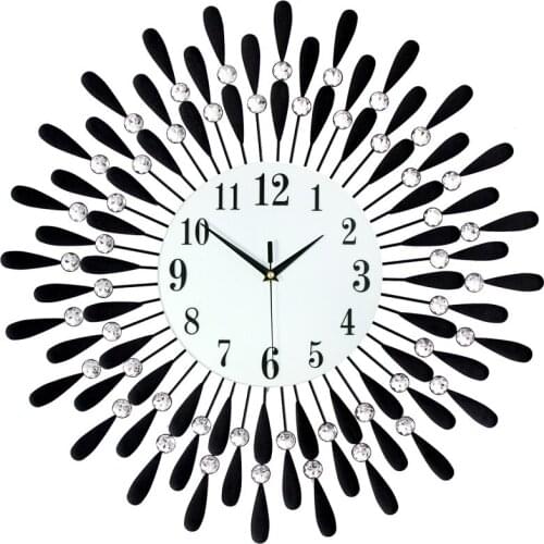 15 inch 3D Large Wall Clock Shiny Sun Style Modern Living Room Decor