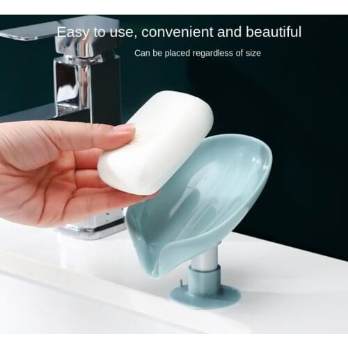 Tree Leaf Laundry Soap Dish Toilet Soap Shelf Vertical Suction Cup Wall Hanging Soap Holder Punch-free Water-free Storage Box