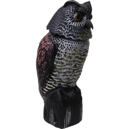 Owl Decoy Bird Scarer Deterrent Wind Activated 360° Head w/ 3 Screws