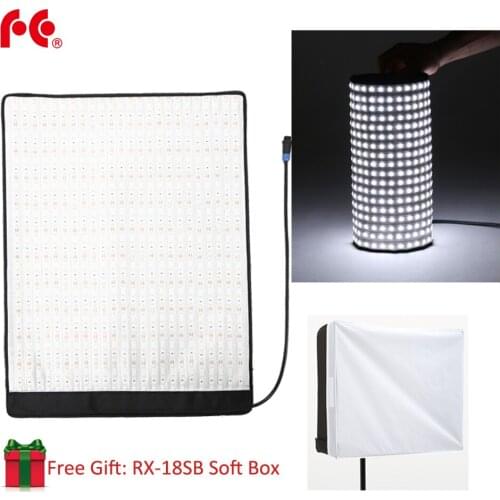 RX-18T Slim Fill-in LED Video Light 62W 504pcs LEDs Foldable Rollable Roll-up 5600K LED Lamp Photography Lighting