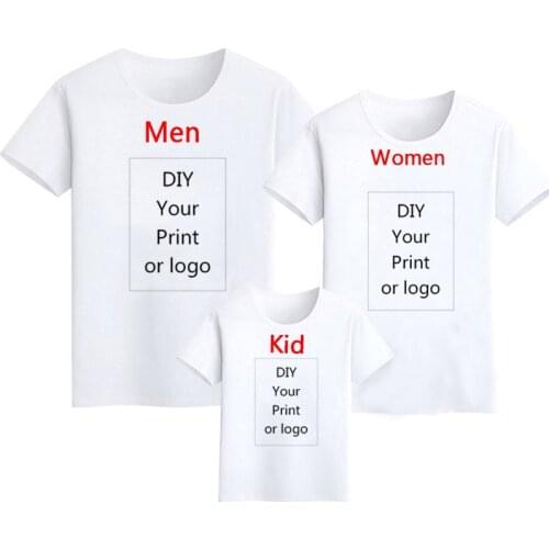 DIY Personalized Custom Printed Photo Logo T-shirt Fashion Boy And Girl Clothes Casual Children Baby T-shirt