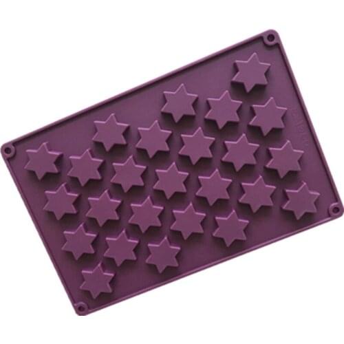 Silicone 25 holes Five-Pointed Star Chocolate Mold Cake Decoration Kitchen Bakeware Handmade DIY Cake Tools m221