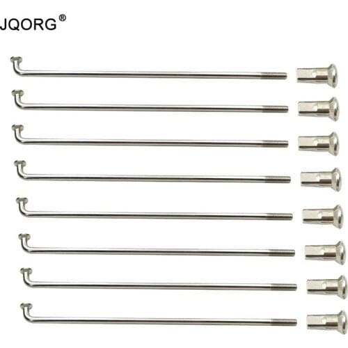 JQORG 8G 3.7mm Spokes J-BEND Equal Diameter Light Sliver Motorcycle Spokes Stainless Steel Material Electric Motorcycle Spokes