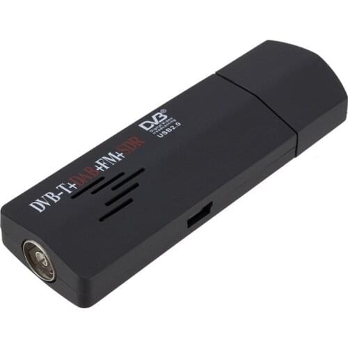 USB DVB-T + RTL-SDR Realtek RTL2832U + R820T DVB-T Tuner Receiver Wholesale TV Stick TV Antenna receiver