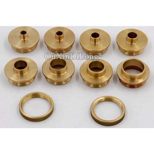 10PIECES BRASS ROUTER TEMPLATE BUSHING GUIDE KIT SET FOR WOOD ROUTER HINGES DOVETAIL BIT