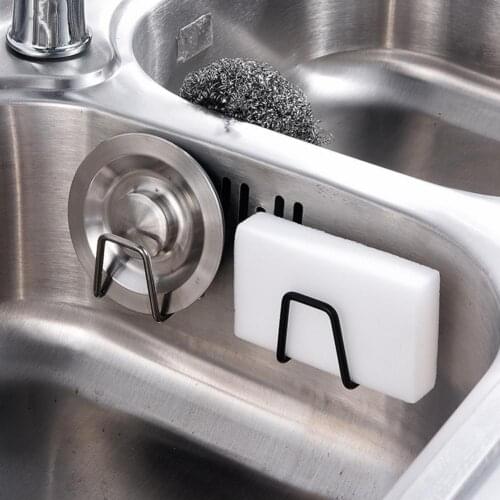 3Pcs Stainless Steel Sink Sponges Holder Punch Free Good Load Capacity Moisture-proof Sponges Drain Drying Rack for Kitchen
