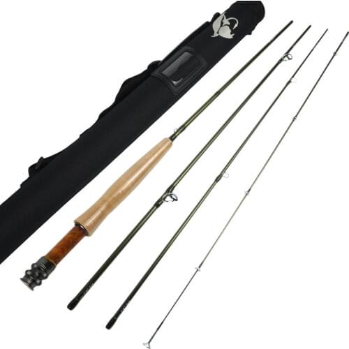 Aventik Free Shipping 7'6'' LW2, 8'0'' LW3, 8'6'' LW4 4SEC Metallic Green Freshwater Fly Fishing Rods IM12 Japan Carhon Fly Rod