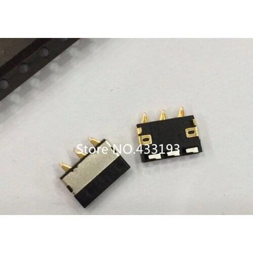 Free shipping original 100pcs/LOT Side joint type battery holder 3Pin ,battery connector, mobile phone battery Connector
