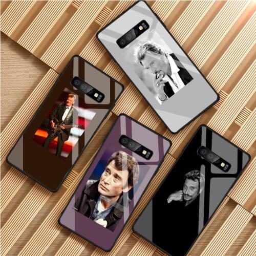 Johnny Hallyday Tempered Glass Phone Case For Samsung Galaxy S8 S9 S10 S20 PLUS J8 J6 J4 2018 NOTE 8 9 10