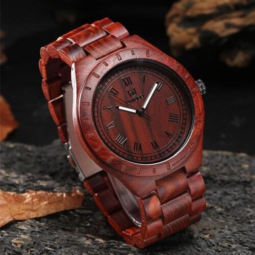 Uwood Wooden Watch for Men Luxury Casual Quartz Watch Eco-friendly Natural Men Wooden Watch