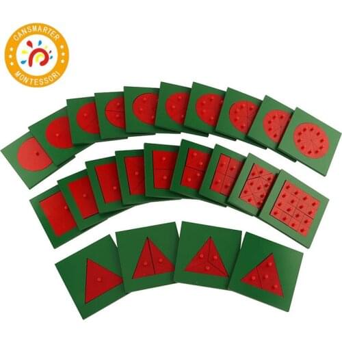 Montessori Baby Toy Math Circles Square Triangle Know Shapes Math Teaching Aids Basic Operations Early Education