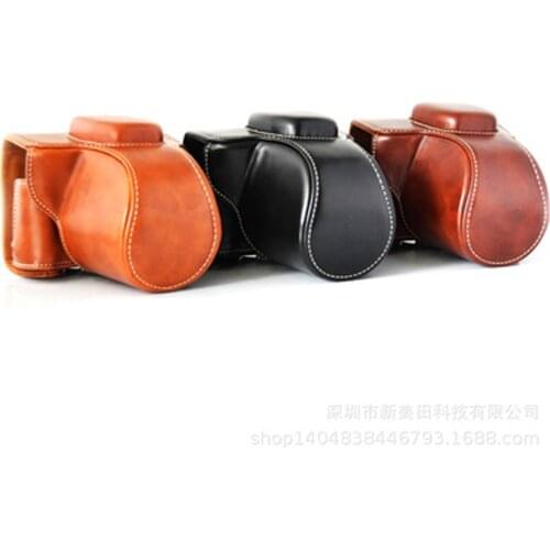 For Fuji Fujifilm XT100 Cases Bag Full Lens Cover Luxurious PU Leather Base