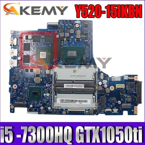 For Lenovo Y520 Y520-15IKBN Notebook Motherboard DY512 NM-B191 Motherboard CPU i5 -7300HQ GPU GTX1050ti 4g 100% test work