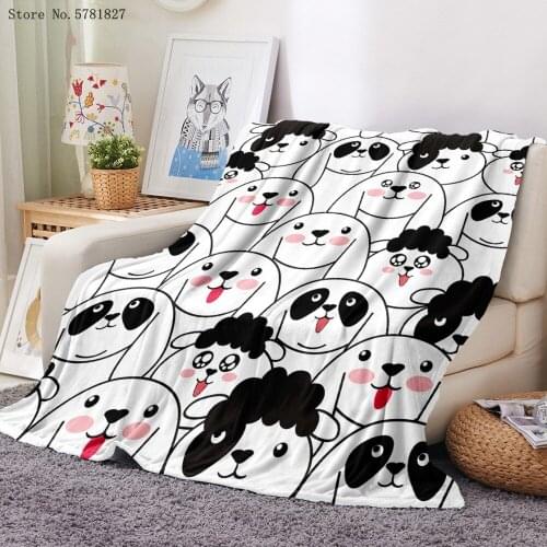 Dog Cat Rabbit Flannel Blanket 3D Print Lovely Cartoon Animal Fleece Blanket Home Custom Funny Blanket For Bedroom Throw Blanket