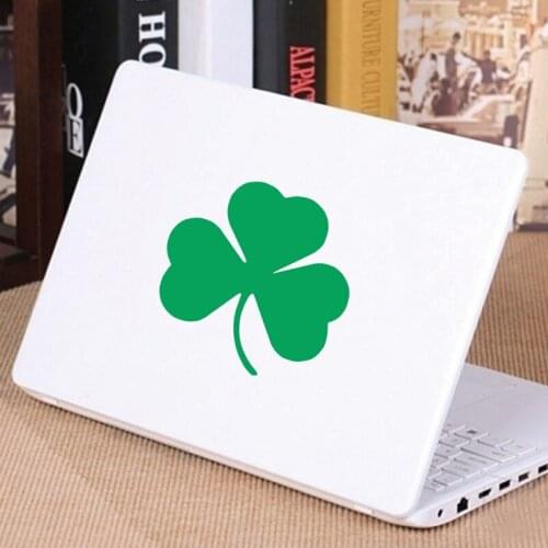 Beautiful Irish Shamrock Plant Graphic Car Window & Laptop Sticker Decor , 2 Leaf Clover Vinyl Wall Sticker Home Room Decoration