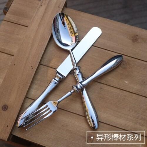 Mirror Stainless Steel Cutlery Set Eco Friendly Tableware Knife Dinner Set Dining Kitchen Spoon Geschirr Table Decoration EK50DS