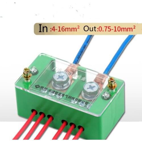 Fj6 Junction Box 2 In 6 Out Terminal Block Surface Mounted Box Distribution Box Domestic Wire Connector 2 In 6 Out