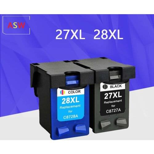 ASW Replacement for hp 27 28 hp27 Ink Cartridge For HP Deskjet 450 3325 3400 3845 3740 3845 4215 4225 1315 5600 5608 5609