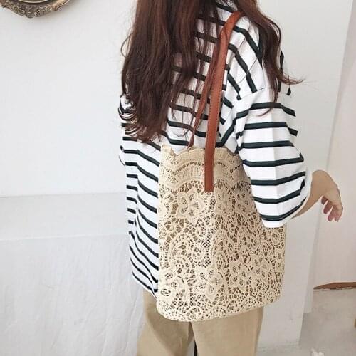 Mori girl bag japan style Lace hand bag designer bags composite bag Cotton Fashion ladylike High-capacity shoulder bag
