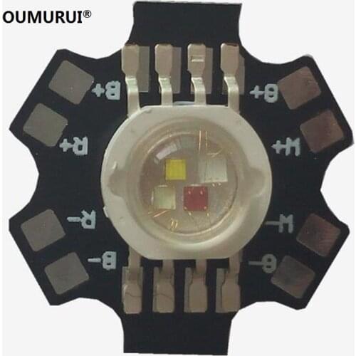 50pcs 4W 12W LED RGBW 8PINS WELD 20mm plate High power Lamp RED GREEN BLUE WHITE 350/700mA 30mil/38mil/45mil Free shipping