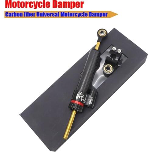 Carbon fiber Universal Motorcycle Damper Steering Stabilize Safety Control For Yamaha MT09 MT07 YZF R1 R6 FZ1 XJR1300 MT-07