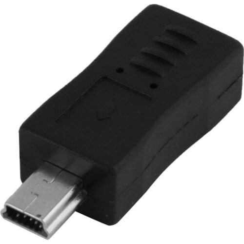 High Quality Black Micro USB Female to Mini USB Male Adapter Connector Converter Adaptor