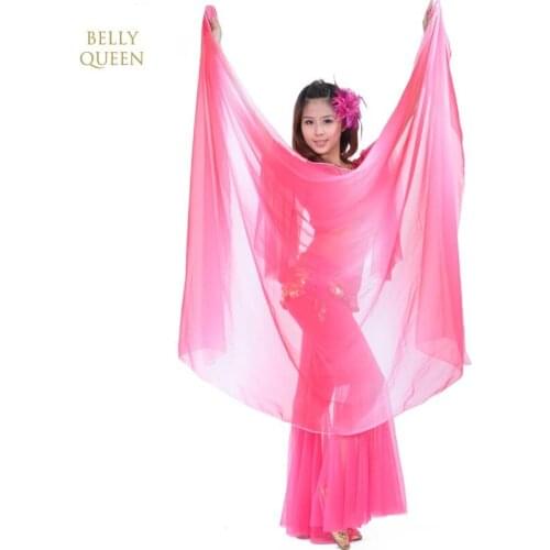 High quality women sexy belly dance veil scarf authentic silk veil belly dance 250X120CM Bellydance Veil Shawl Scarf 13 colors
