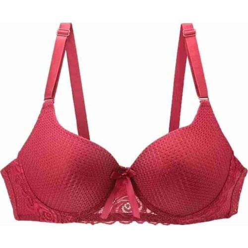 Fashion Women Bra Stripe Molded Cup Floral Lace Brassiere Women Lingerie Breathable Underwear Bra Plus Size 38-50(D E)75-95(B C)