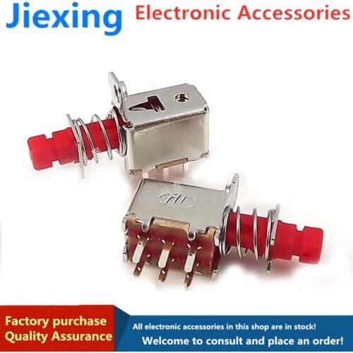 10 pieces PS-22F05 self-locking button switch, straight key switch, A03 key switch, channel switch