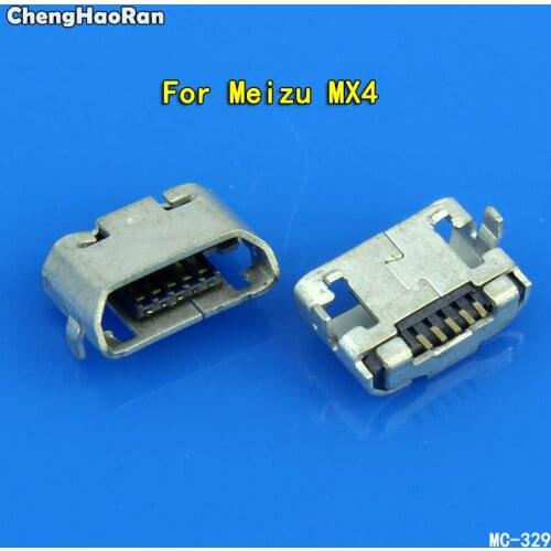 ChengHaoRan 10pcs Micro USB Jack Connector USB Charging Dock Socket For Meizu MX4 MX4 PRO M462 M460 M461 Metal note 2 Tail Plug