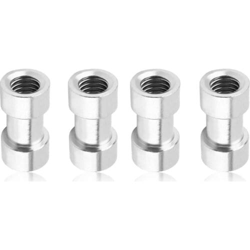 4 Pack Flash Bracket Adapter Screw with 1/4" 3/8" Threaded, pangshi PEB-4 1/4" 3/8" Metal Threaded Adapter Converter Mount