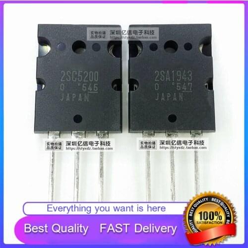5Pcs/Lot New Original 2SA1943 2SC5200 A1943 C5200 POWER Amplifier MATCHING TUBE TO3PL PAIR 11 Good Quality