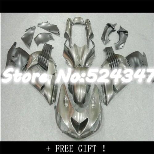 B Silver Fairing kits FOR KAWASAKI NINJA ZX-14R ZZ-R1400 06-09 ZZR1400 ZX 14R 06 07 08 09 ZX 14R 2006 2007 2008 2009 fairings