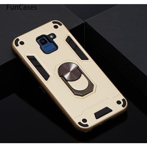 Phone Bag Cases For etui Samsung J8 Finger Holder Csse sFor Samsung carcaso J6 2018 Grand Prime Pro J4 J2 Plus Core Hard PC Case