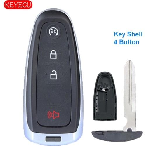 KEYECU Smart Key Case 4 button Fob for Ford Edge Explorer Focus Escape Taurus FCC: M3N5WY8609