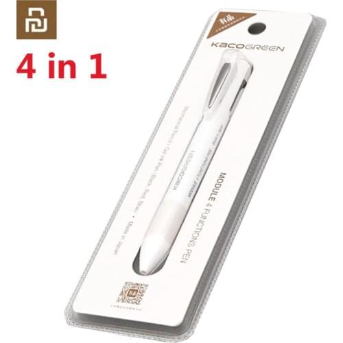 Youpin KACO 4In1 Multifunctional Pens 0.5mm Black/Blue/Red Refill Gel Pen Mechanical Pencil Japanese ink Office School