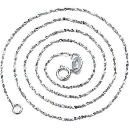 Trendy 18 Inch Star Chain for Necklace 925 Silver Plated Jewelry Accessories