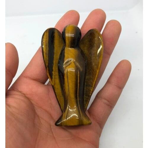 Natural quartz crystal tiger crystal, angel hand chisel stone decoration house