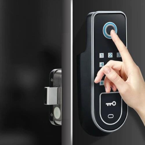 Fingerprint Bluetooth Smart Door Lock No Wiring Keyless Password IC Card Anti-Theft Apartment Office Safety Smart Electrics Lock