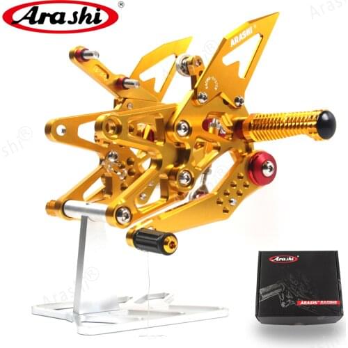 ARASHI Motorcycle Rider Footrests For TRIUMPH DAYTONA 675 675R 2013-2018 CNC Adjustable Foot Pegs Rearset 2015 2016 2017 2018