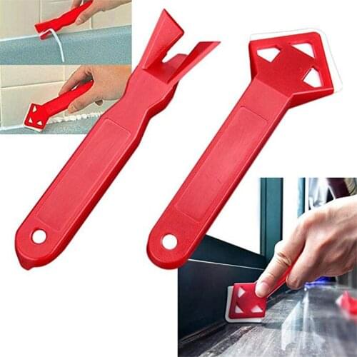 Durable Silicone Glass Cement Kit Scraper Tool Caulking Sealant Grout Floor Cleaning Tile Dirt Tool For Home Spatula Glue Shovel