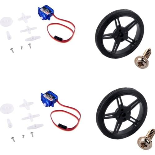 2Pcs/lot Feetech FS90R Servo / Wheel 360 Degree Continuous Rotation Micro RC Servo Motor For RC Car Boat Robot Drones 6V 1.5KG