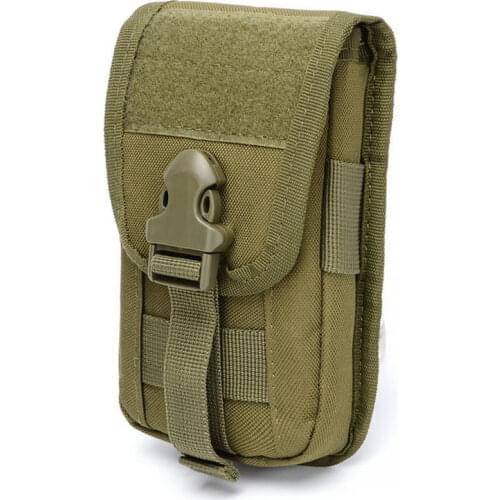 Tactical Double-layer Phone Pouch Bag Molle Mobile Phone Pouch Money Tools Bag Belt Military Hunting Molle Fanny Bag Waist Bag