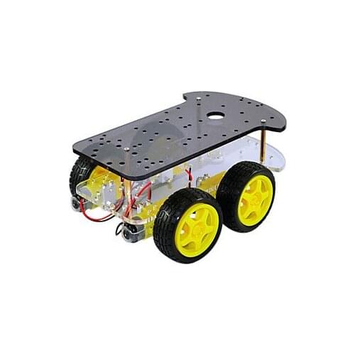 Smart Car Chassis 4WD Four Wheel Drive Smart Car Withe Double Layer