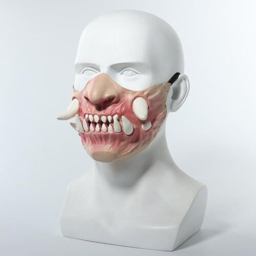 Creepy Portable Visual Effect Emulsion Halloween Face Cover for Gifts