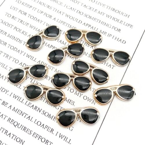 10Pcs Mini Sunglasses Flatback Resin Cabochon Scrapbooking For Phone Decor DIY Kawaii Kids Play Toys for Dolls Accessories