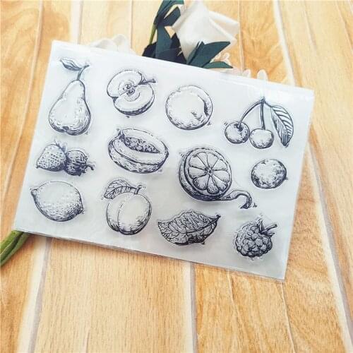 11*16CM Hot selling Fruit basket transparent seal clear stamp silicone seal roller stamp DIY scrapbook album / card production