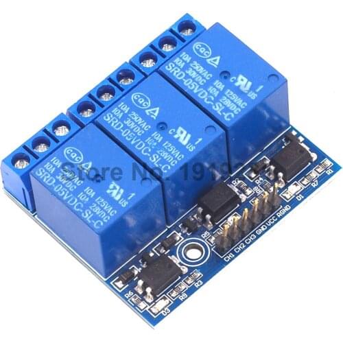 3 Channel Relay Module With Optocoupler Isolation Opto-isolated Compatible 3.3V 5V Signal High-voltage Relay